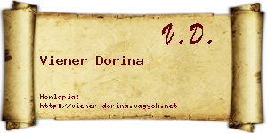 Viener Dorina névjegykártya